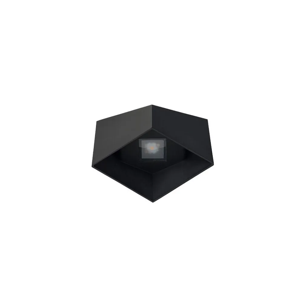 Kinkiet Zewnętrzny TRIANGLES Czarny 5W LED 3000K IP54 * Nowodvorski Discount