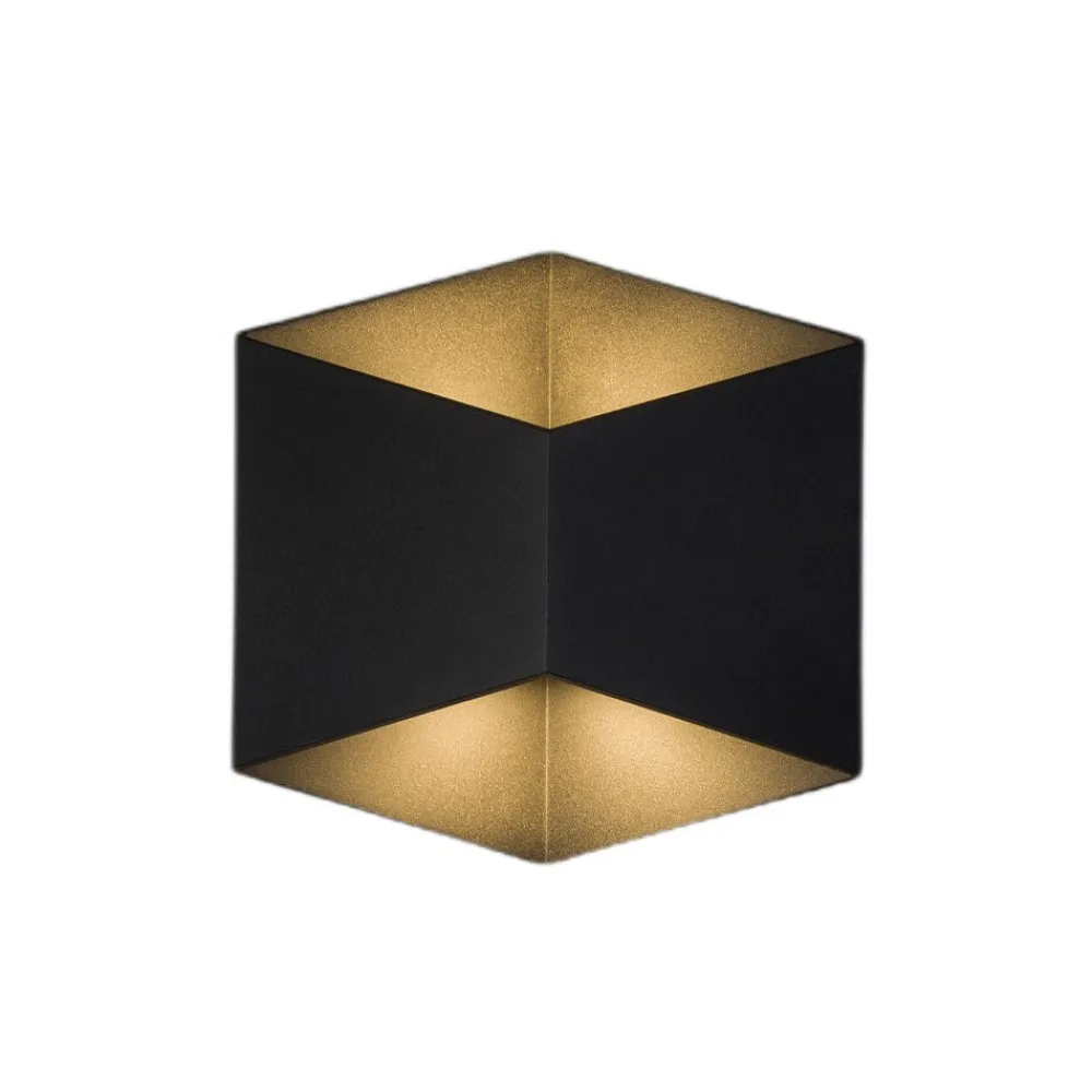 Kinkiet Zewnętrzny TRIANGLES Czarny 5W LED 3000K IP54 * Nowodvorski Discount