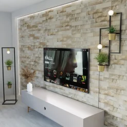 Kinkiet z kwietnikiem FLORES Czarny Złoty 2xE27 Zestaw z doniczkami * Luminex Best