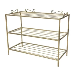 Klasyczna półka szafka na buty pojemna złota 60 cm