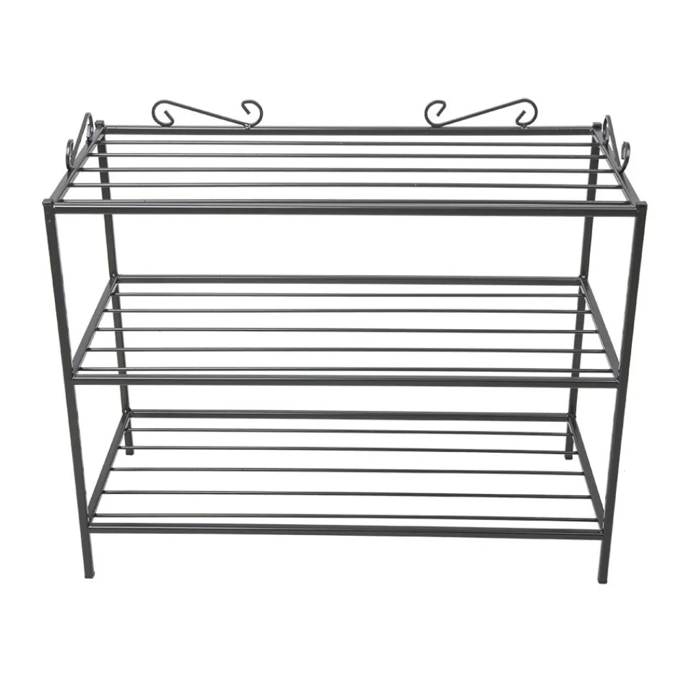 Klasyczna szafka na buty w kolorze czarnym metalowa LOFT * Dąstal Best