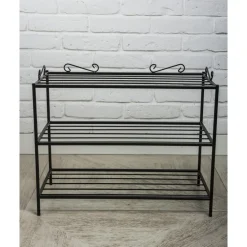 Klasyczna szafka na buty w kolorze czarnym metalowa LOFT * Dąstal Best