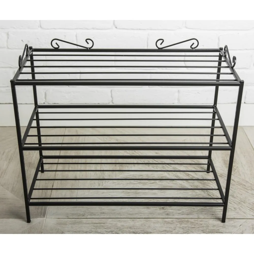 Klasyczna szafka na buty w kolorze czarnym metalowa LOFT * Dąstal Best