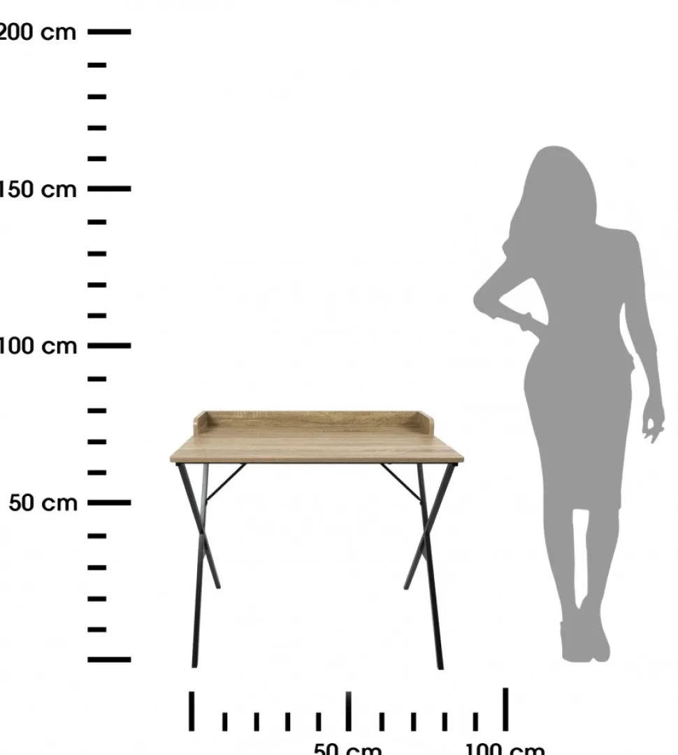 Klasyczne biurko Milo kolor dąb 80 cm