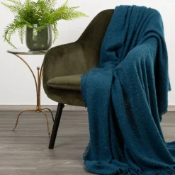 Koc BELA 150 x 180 cm granatowy