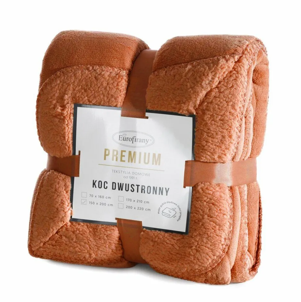Koc dwustronny TEDY 170x210 cm ceglasty