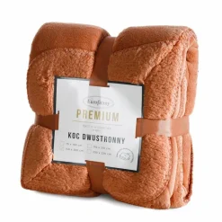 Koc dwustronny TEDY 200x220 cm ceglasty