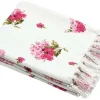 Koc PRINTEMPS 125x150 różowe kwiaty