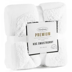 Koc TEDY 70x160 dwustronny biały