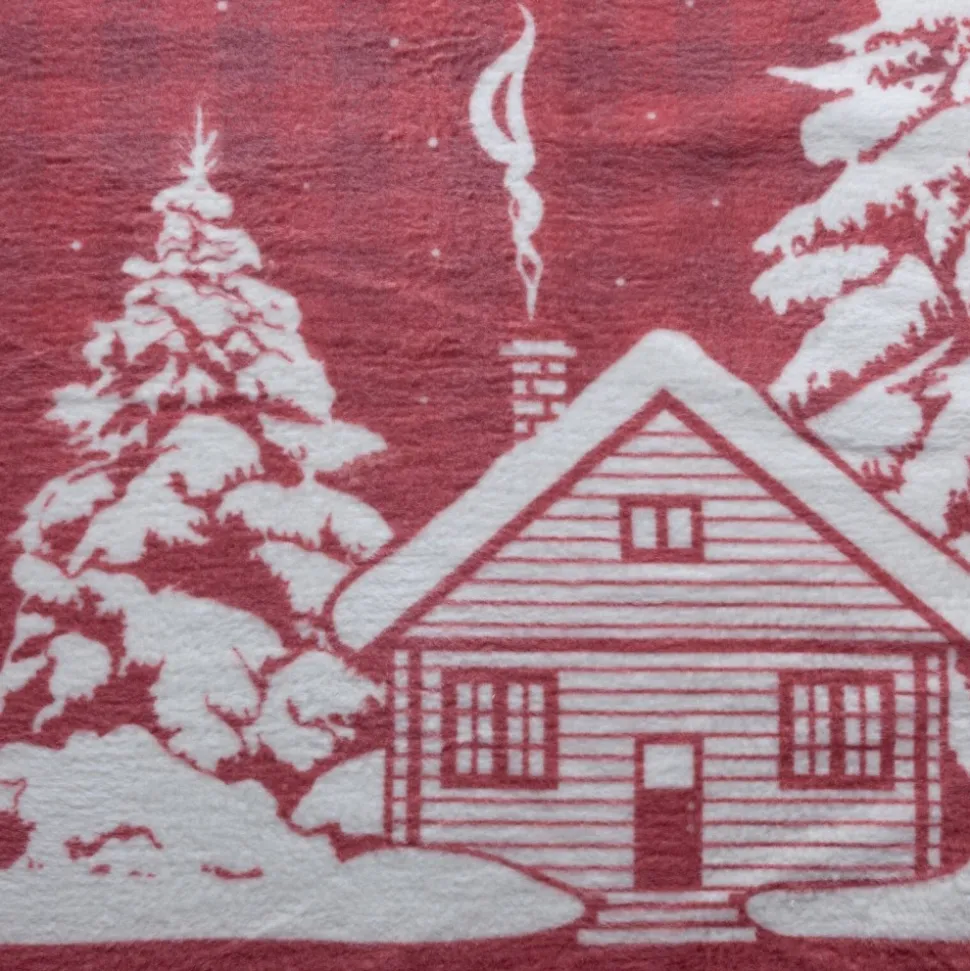 Koc świąteczny RUDOLF 200x220 cm czerwony