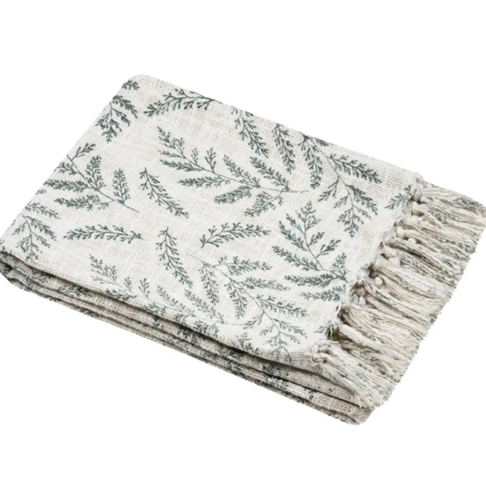 Koc ANTILLIA 125x150 cm gałązki frędzle * STOF Outlet