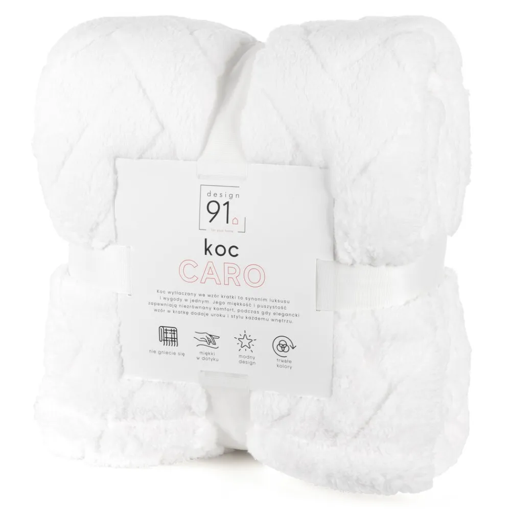 Koc CARO biały 70x160 geometryczny * EUROFIRANY B.B. Choczyńscy Sp.J. Outlet