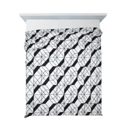 Koc GEO/01 biało-czarny 150x200 wzór geometryczny * EUROFIRANY B.B. Choczyńscy Sp.J. Outlet