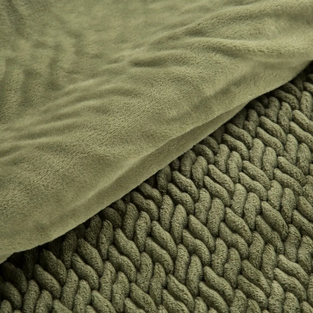 Koc KAYLA 130x160 cm ciemnozielony * EUROFIRANY B.B. Choczyńscy Sp.J. Discount
