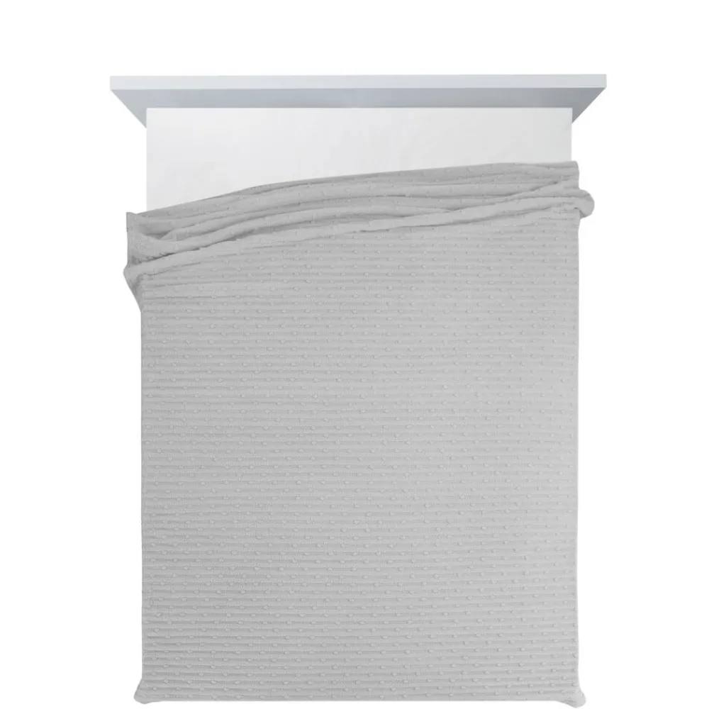 Koc LISA srebrny 170x210 wytłaczane pasy * EUROFIRANY B.B. Choczyńscy Sp.J. Discount