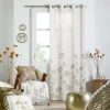 Koc ORIANA 125x150 cm biały kwiaty * STOF Sale