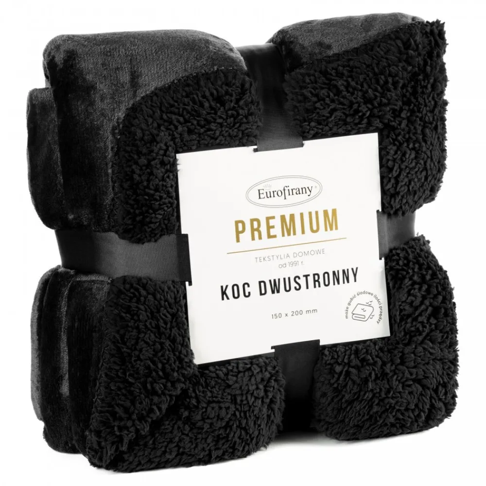 Koc TEDY 70x160 dwustronny czarny * EUROFIRANY B.B. Choczyńscy Sp.J. Clearance
