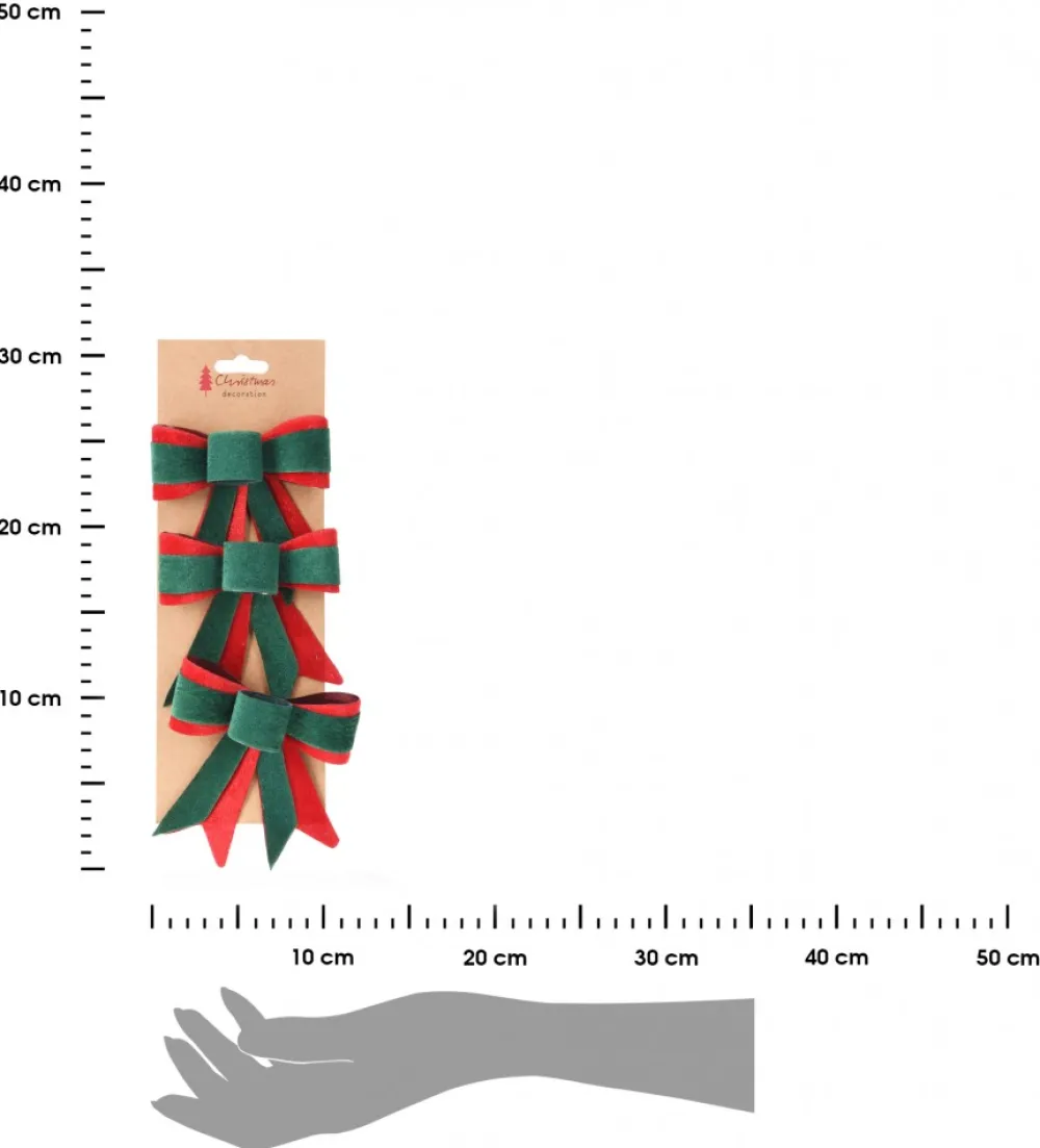 Kokarda do dekoracji świątecznych 3 szt * H&S Decoration Online