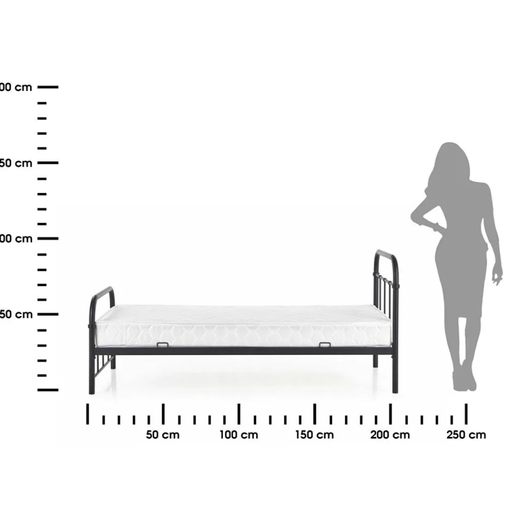 Łóżko Linda 90 cm czarne * Halmar
