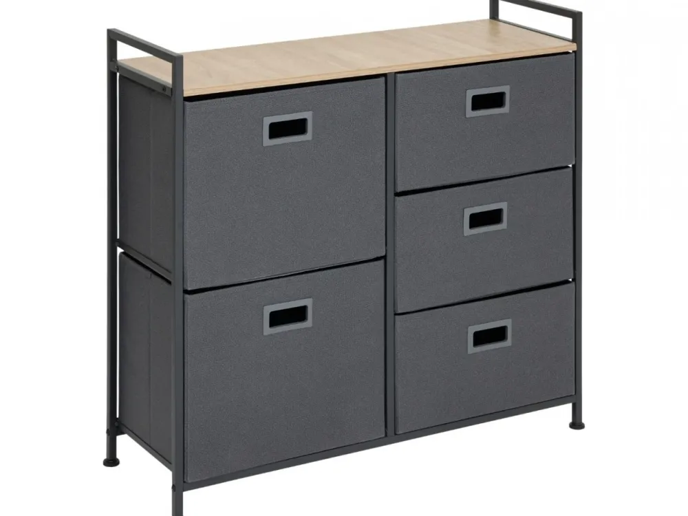 Komoda z 5 szufladami Tissa ciemnoszara * 5five Simply Smart Best
