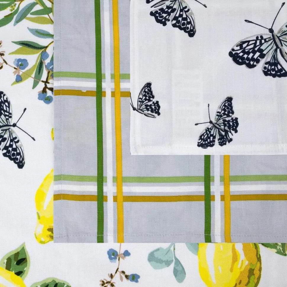 Komplet 3 ścierek LEMON 50x75 cytryny motyle