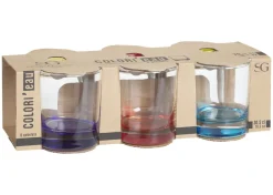 Komplet 6 kolorowych szklanek 300 ml