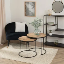 Komplet 2 stolików kawowych Basile