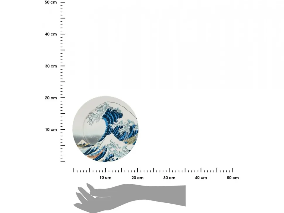 Komplet 2 talerze deserowe Hokusai The Great Wave 19,2 cm