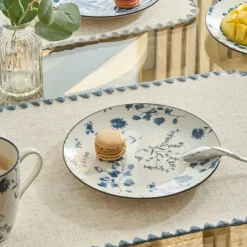 Komplet 6 talerzy deserowych Umami 19 cm kwiaty
