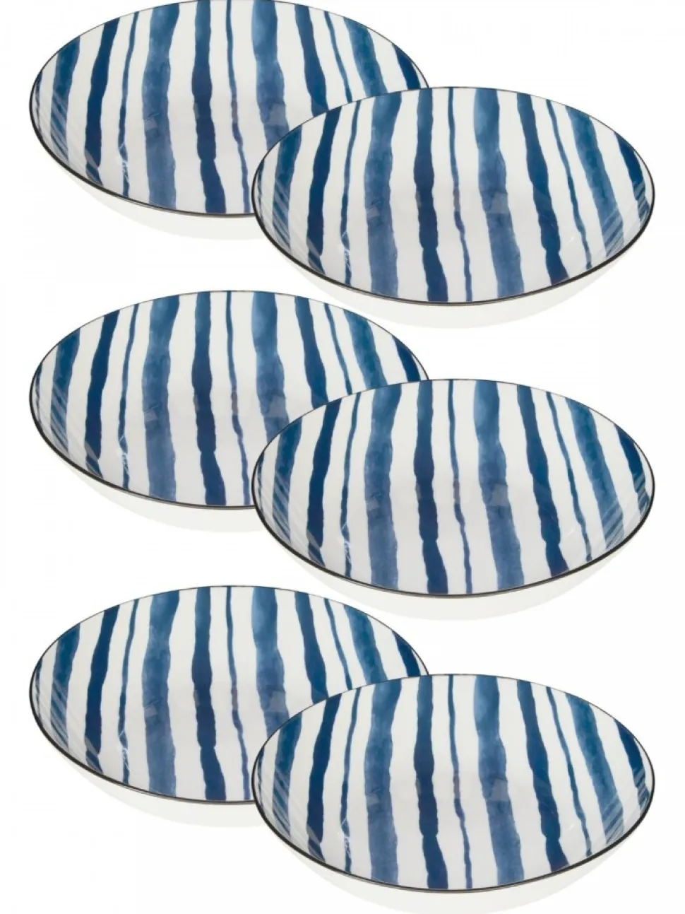 Komplet 6 talerzy głębokich 20 cm Umami Stripe