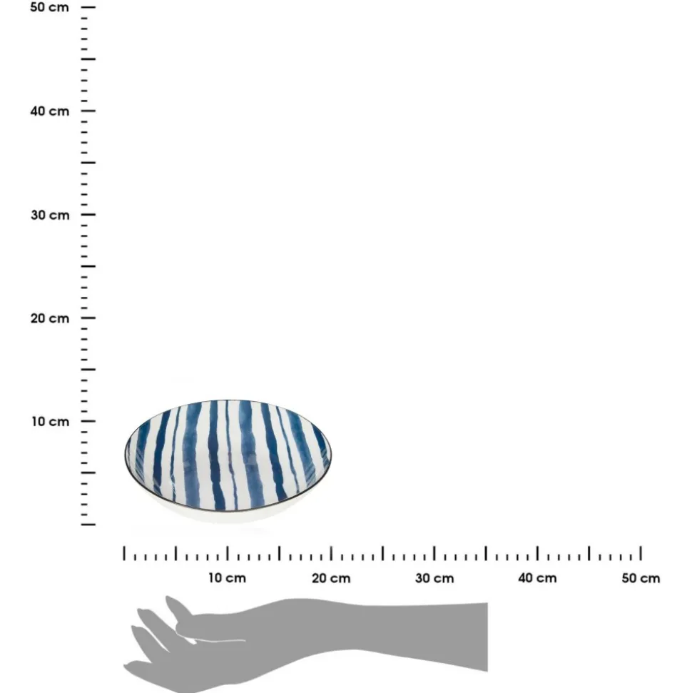 Komplet 6 talerzy głębokich 20 cm Umami Stripe