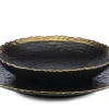 Komplet 8 talerzy Kati Black Gold