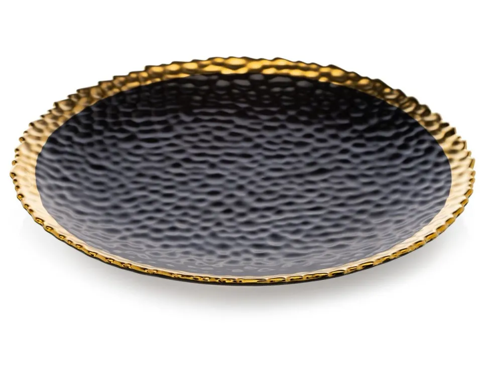 Komplet 8 talerzy Kati Black Gold