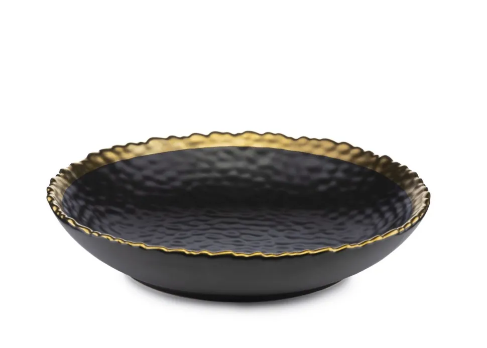 Komplet 8 talerzy Kati Black Gold