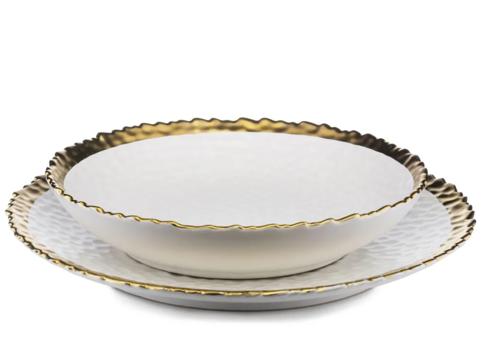 Komplet 2 talerzy Kati White Gold