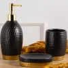 Komplet łazienkowy Lumi Black Gold 3 el.