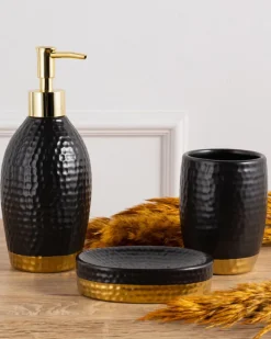 Komplet łazienkowy Lumi Black Gold 3 el.
