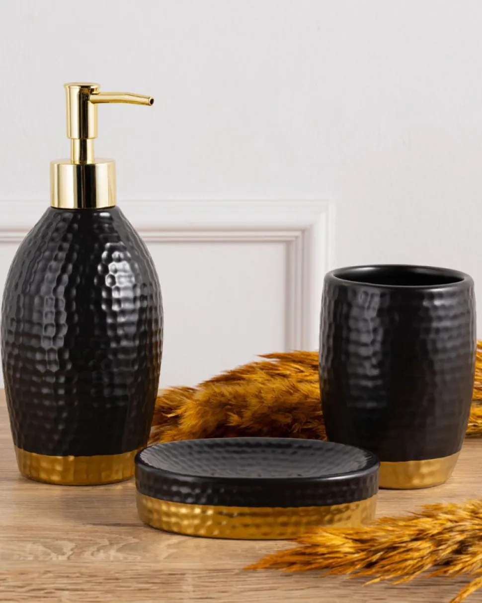 Komplet łazienkowy Lumi Black Gold 3 el.