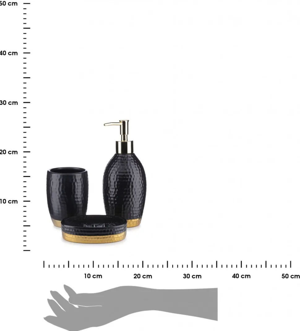 Komplet łazienkowy Lumi Black Gold 3 el.