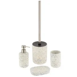 Komplet łazienkowy Terrazzo biały 4el.