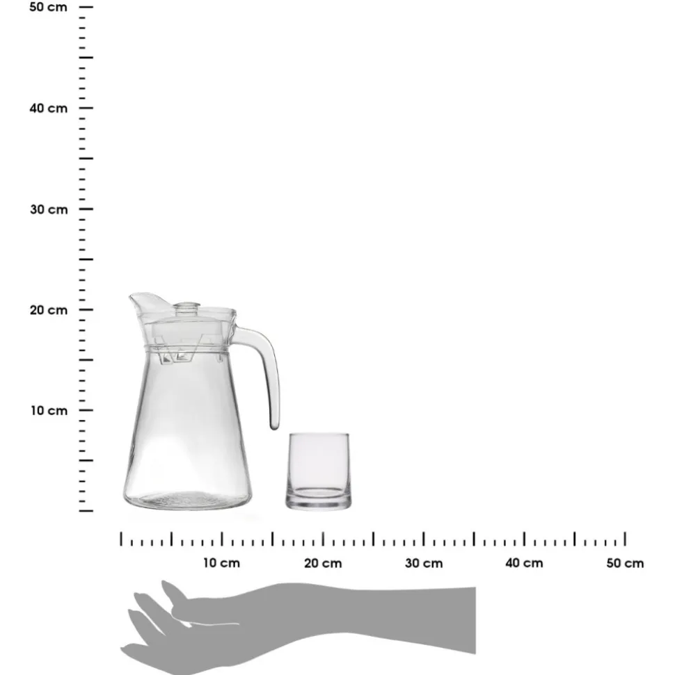 Komplet dzbanek 1,5L i 4 szklanki 275 ml