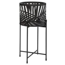 Komplet kwietników z osłonką Leaf Black