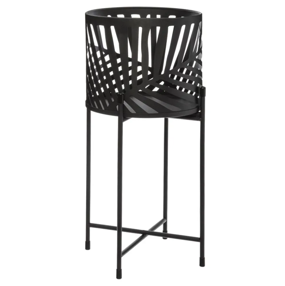 Komplet kwietników z osłonką Leaf Black