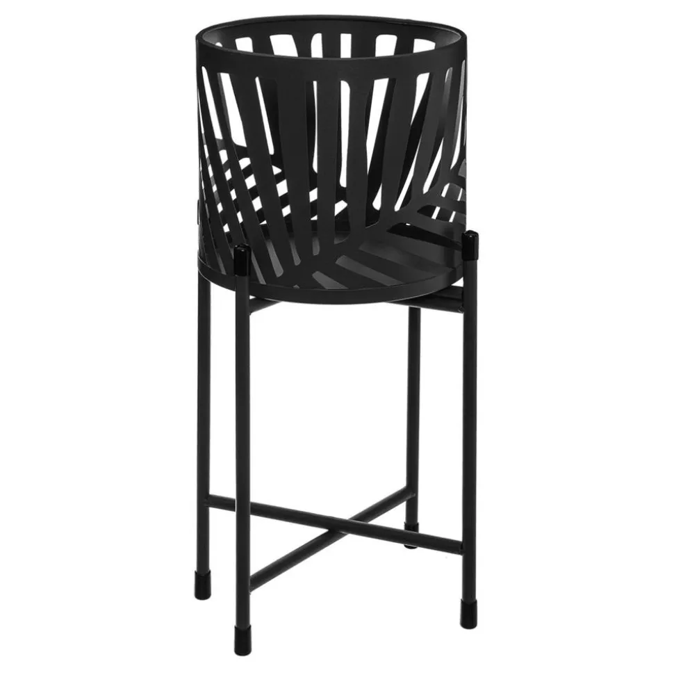 Komplet kwietników z osłonką Leaf Black