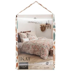 Komplet pościeli Ikat 240x220 terrakota