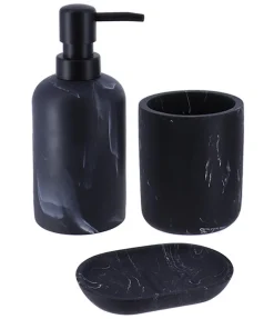 Komplet łazienkowy Everist Black Marble * TENDANCE New