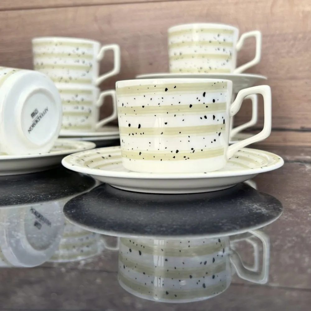 Komplet 6 filiżanek Joy beżowy 210 ml * Mondex Outlet