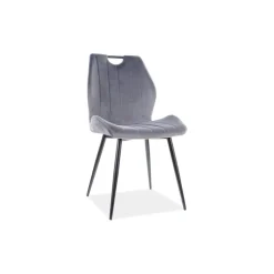 Komplet 4 krzeseł Arco szare velvet * Signal Clearance