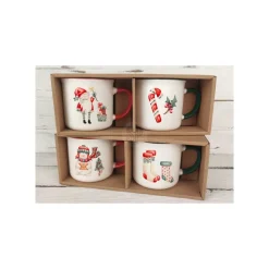 Komplet kubków z motywem świątecznym wzór 2 - Bałwanek * Excellent Houseware