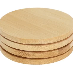 Komplet 4 okrągłych podstawek bambusowych * Excellent Houseware